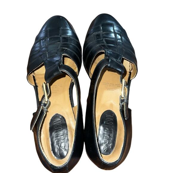 Paragon Men’s Sz 12D Black All Leather Fisherman’s Sandals